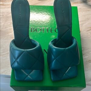 Bottega Veneta Blue Quilted Heels